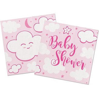 Babyshower Meisje Servetten - 25x25cm - 20 stuks