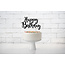 PartyDeco Cake topper Zwart - Happy Birthday