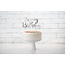 PartyDeco Cake topper Zilver - Happy Birthday