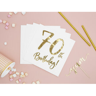 PartyDeco Servetten 70th Birthday