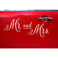 thumb-Auto Sticker Trouwen - Mr & Mrs-3