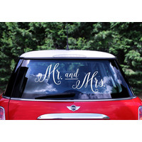 thumb-Auto Sticker Trouwen - Mr & Mrs-1