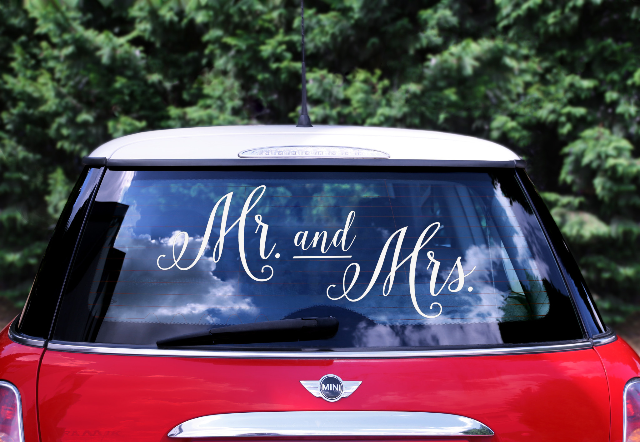 Auto Sticker Trouwen - Mr & Mrs Zorg voor Party online feestartikelen en ballondecoraties