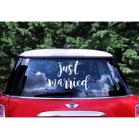 thumb-Auto Sticker Trouwen - Just Married-1