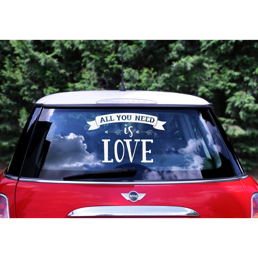 Auto Sticker Trouwen - All You Need Is Love-1