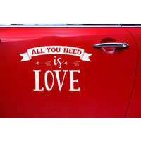 thumb-Auto Sticker Trouwen - All You Need Is Love-3