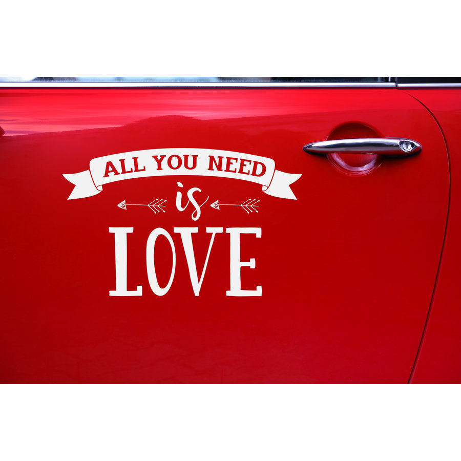 Auto Sticker Trouwen - All You Need Is Love-3