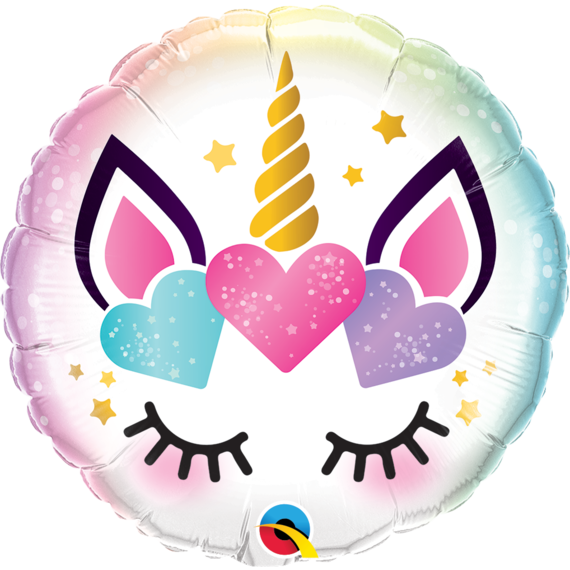 Folieballon Unicorn Eyelashes - 45cm