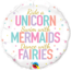 Qualatex Folieballon Unicorn, Mermaids & Fairies - 45 cm