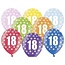 Strong Balloons Ballonnen Metallic 18 jaar - 30cm - 6 stuks