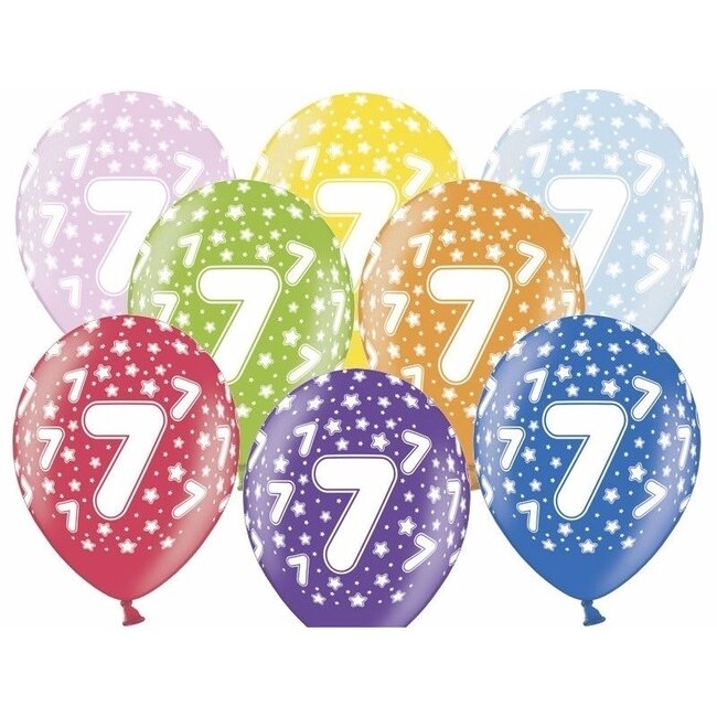 Ballonnen Metallic 7 jaar