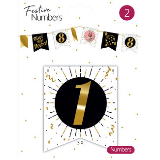 Festive numbers "1" 3 stuks