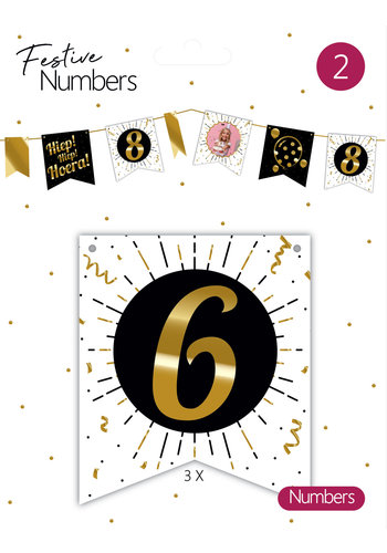 Festive numbers "6" 3 stuks 