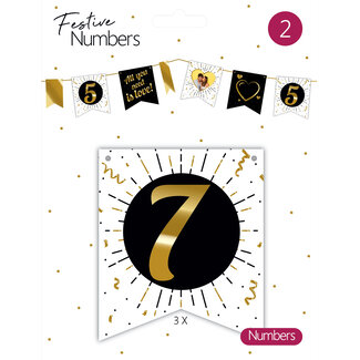 Festive numbers "7" 3 stuks