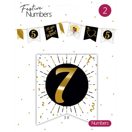 Festive numbers "7" 3 stuks 