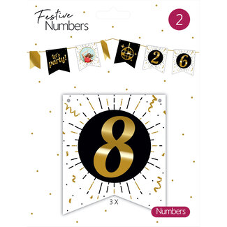 Festive numbers "8" 3 stuks