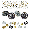 Amscan Confetti 60 Sparkling Celebration Silver & Black