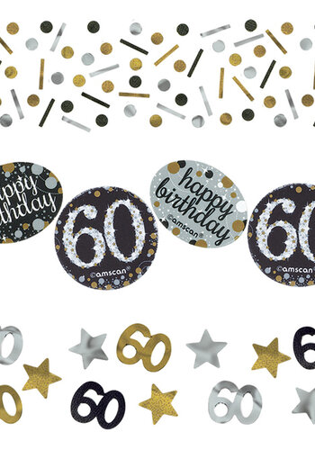 Confetti 60 Sparkling Celebration Silver&Black - 34 g 