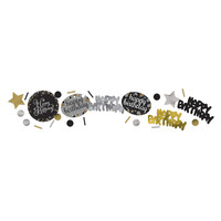 Amscan Servetten Happy Birthday Sparkling Celebration Silver & Black