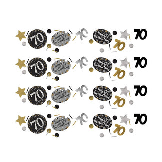 Amscan Confetti 70 Sparkling Celebration Silver&Black - 34 g