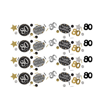 Amscan Confetti 80 Sparkling Celebration Silver&Black - 34 g