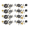 Amscan Confetti 18 Sparkling Celebration Silver & Black