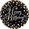 Amscan Bordjes Happy Birthday Sparkling Celebration Silver & Black