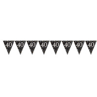 Amscan Servetten 40 Sparkling Celebration Silver & Black