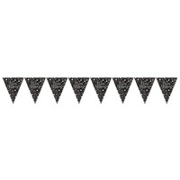 Amscan Confetti Happy Birthday Sparkling Celebration Silver & Black