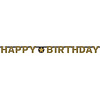 Amscan Letterbanner Happy Birthday Silver & Black