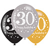 Anagram Ballonnen 30 Sparkling Celebration Silver & Black