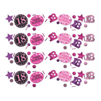 Amscan Swirl Decoration Happy Birthday 18 Pink & Black