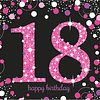 Servetten 18 Sparkling Celebration Pink&Black - 16 st - 33x33cm