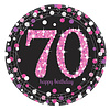 Amscan Bordjes 70 Sparkling Celebration Pink & Black