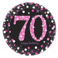 Amscan Vlaggenlijn 70 Sparkling Celebration Pink & Black