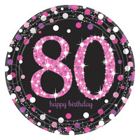 Bordjes 80 Sparkling Celebration Pink & Black