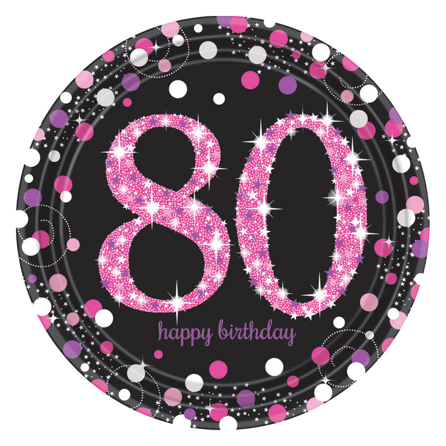 Bordjes 80 Sparkling Celebration Pink & Black-1