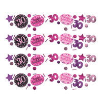 Confetti 30 Sparkling Celebration Pink & Black