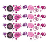 Amscan Confetti 40 Sparkling Celebration Pink & Black