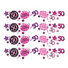 Amscan Confetti 50 Sparkling Celebration Pink & Black