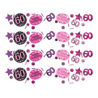 Amscan Bordjes 60 Sparkling Celebration Pink & Black