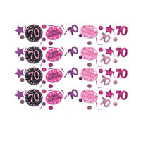 Amscan Swirl Decoration Happy Birthday 70 Pink & Black