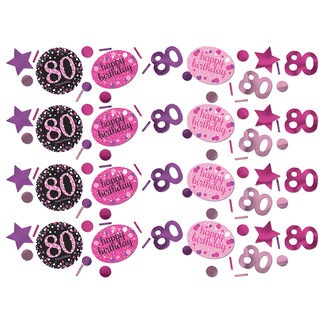Amscan Confetti 80 Sparkling Celebration Pink&Black - 34 g