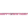 Amscan Letterbanner Happy 30th Birthday Pink & Black