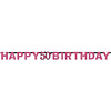 Amscan Letterbanner Happy 50th Birthday Pink & Black