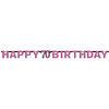 Amscan Letterbanner Happy 70th Birthday Pink & Black