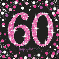 Anagram Ballonnen 60 Sparkling Celebration Pink & Black