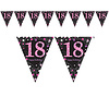 Amscan Vlaggenlijn 18 Sparkling Celebration Pink & Black