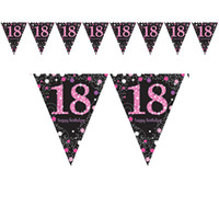 Amscan Confetti 18 Sparkling Celebration Pink & Black