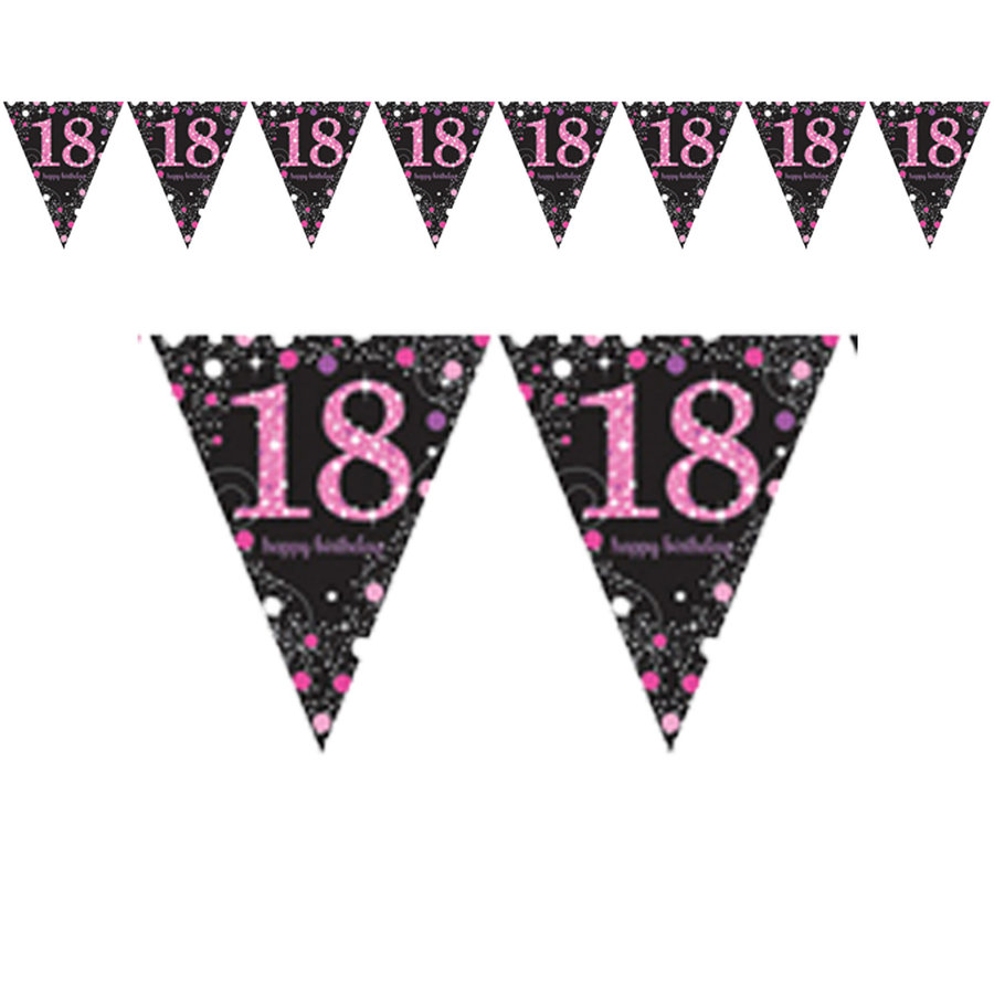 Vlaggenlijn 18 Sparkling Celebration Pink & Black-1